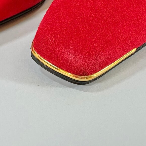 Stewart Weitzman - suede gold tip shoes - Picture 12 of 12